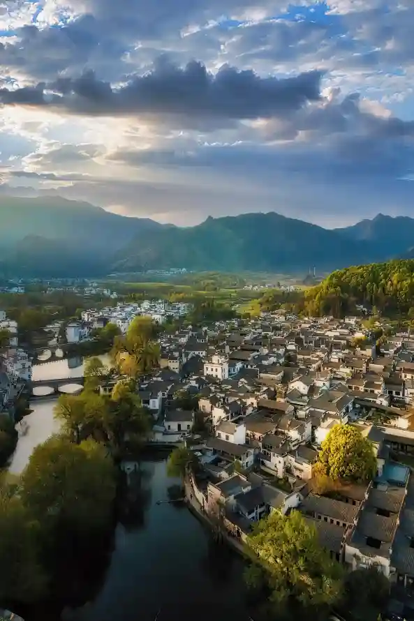 4k宏村壁纸 - 山峦 - 徽州 - 村落「哲风壁纸」