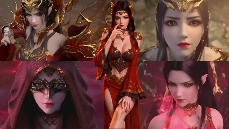 14k古风壁纸-美杜莎和女王-动漫角色壁纸推荐「哲风壁纸」