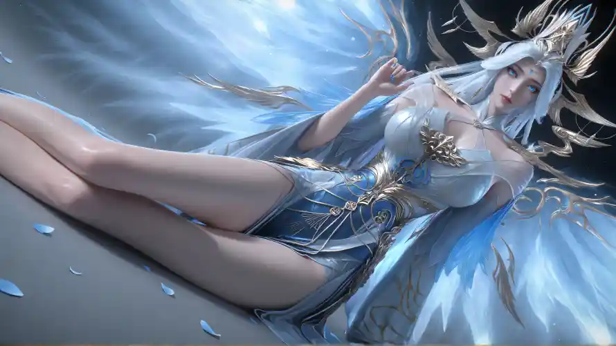 4k奇幻壁纸 - 白衣 - 冷色调 - 宁雨蝶「哲风壁纸」