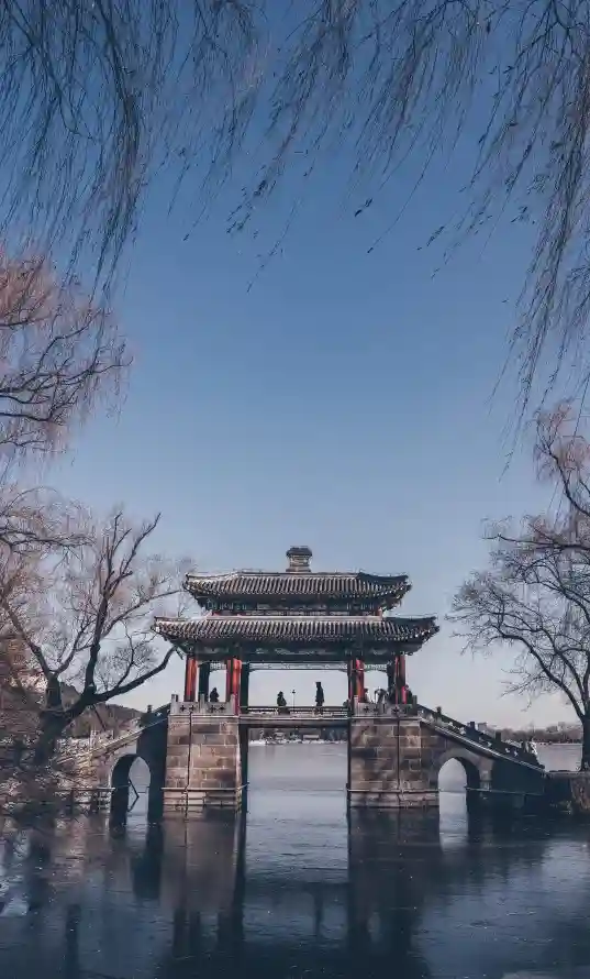 4k亭台壁纸 - 冬季 - 冰面 - 北京「哲风壁纸」