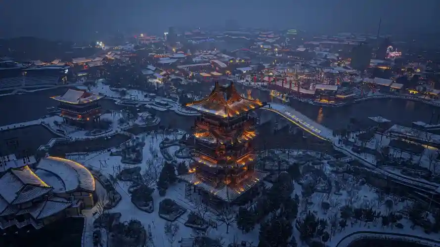 4k冬季壁纸 - 冰雪 - 古城 - 城市「哲风壁纸」