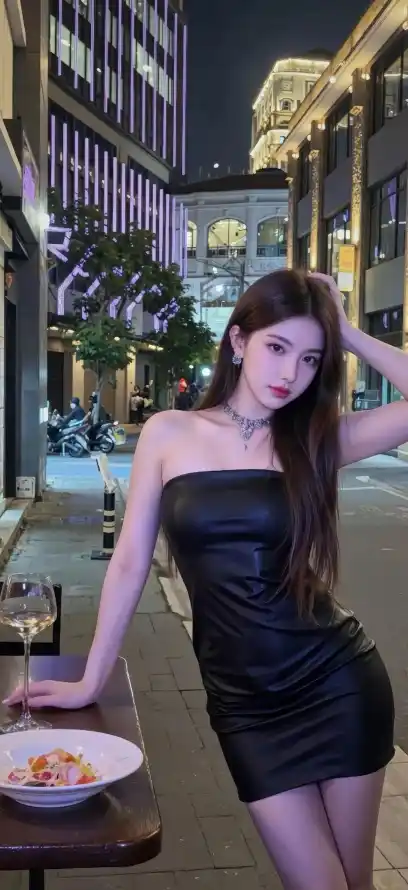 4k夜拍壁纸 - 绿植 - 美女 - 迷人「哲风壁纸」