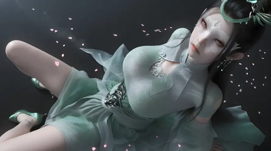 4k花瓣壁纸 - 陆嫁嫁 - 3D建模 - 仙侠风格「哲风壁纸」