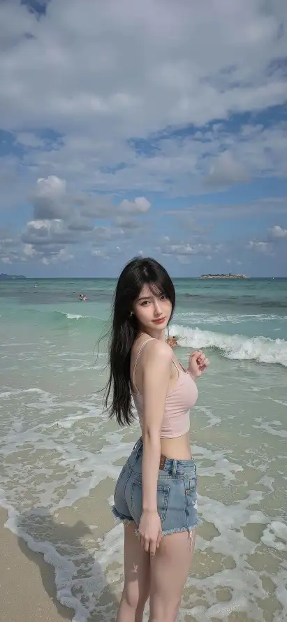 4k夏日壁纸 - 大海 - 度假 - 微笑「哲风壁纸」