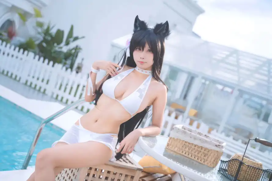10k兽耳壁纸-藤编篮与夏日-猫耳美女热门的壁纸「哲风壁纸」