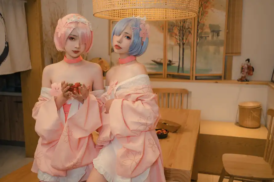 4k可爱壁纸 - 拉姆 - 粉发 - 美女「哲风壁纸」