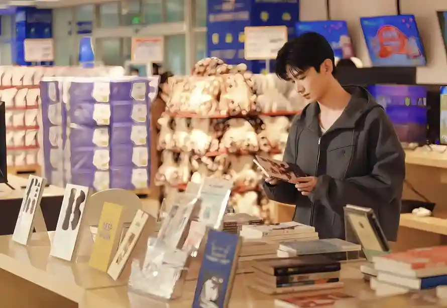 2k专注壁纸-白敬亭 - 书店-书店场景免费下载「哲风壁纸」