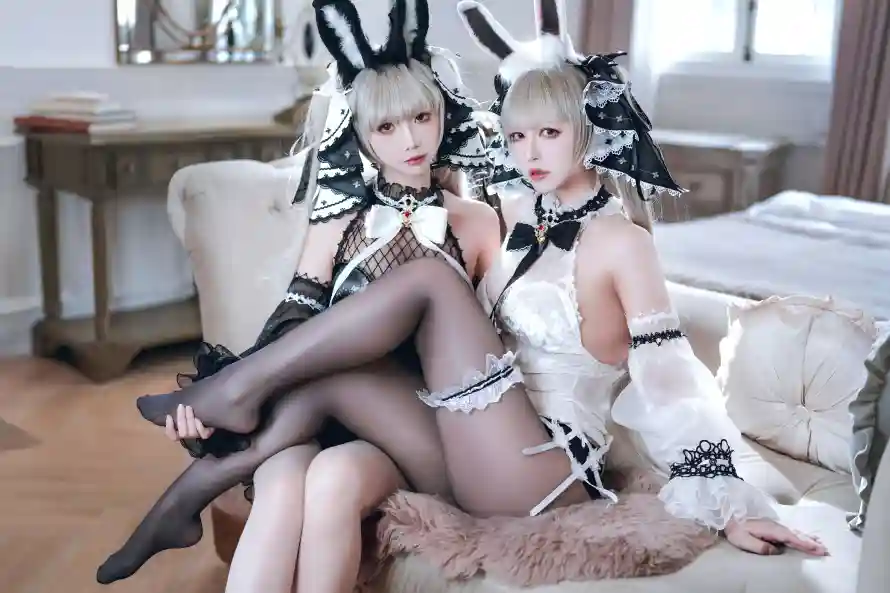 4k兔耳壁纸-cos - 双生-cosplay「哲风壁纸」