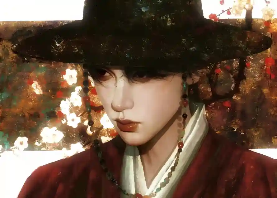 2k人物壁纸-暖色调 - 古风-红色服饰免费下载「哲风壁纸」