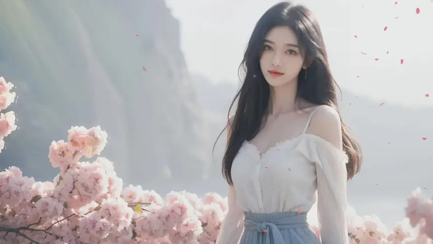 4k动漫壁纸 - 壁纸 - 少女 - 山景「哲风壁纸」