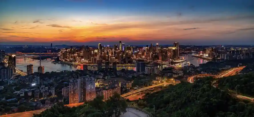 4k夜景壁纸 - 山城 - 晚霞 - 河流「哲风壁纸」 4k夜景壁纸 - 山城 - 晚霞 - 河流「哲风壁纸」