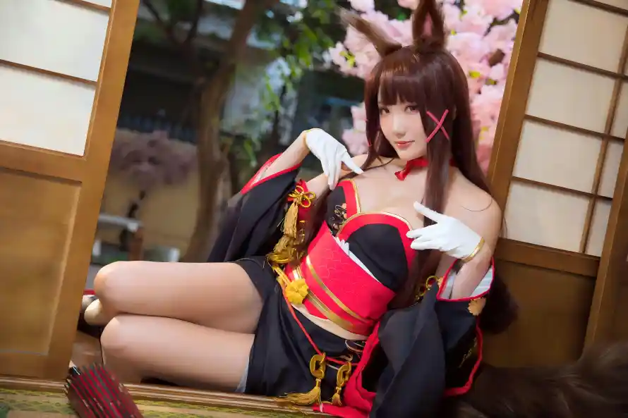 4k坐姿壁纸 - 美女 - 黑丝 - cos「哲风壁纸」