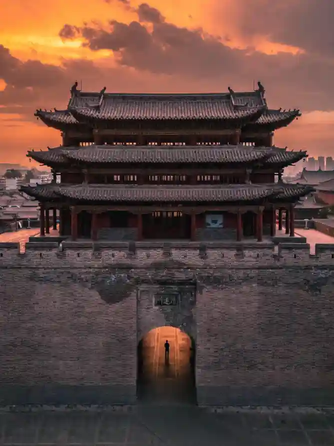 4k云彩壁纸 - 城楼 - 城门 - 大同「哲风壁纸」