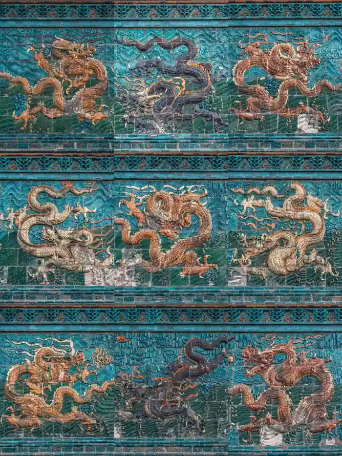 4k中式壁纸 - 龙 - 壁画 - 大同「哲风壁纸」