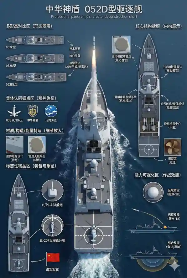 4k战舰壁纸 - 驱逐舰 - 052D - 中华神盾「哲风壁纸」