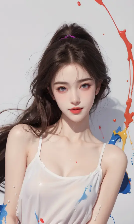 4k少女壁纸 - 灵动 - 长发 - 吊带裙「哲风壁纸」