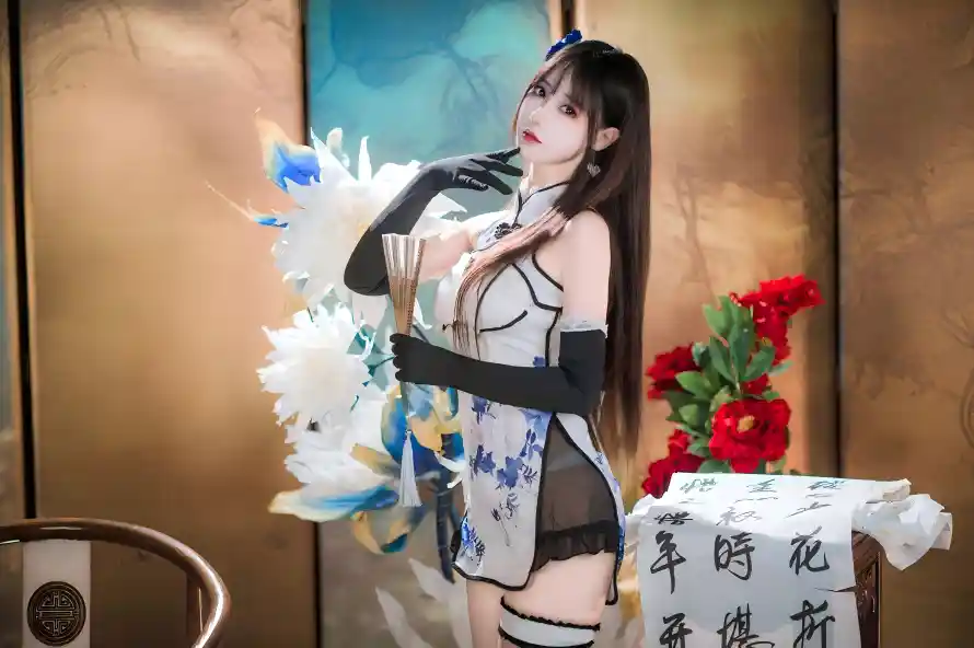 6k丝袜壁纸-中式背景和书法-水墨旗袍壁纸推荐「哲风壁纸」