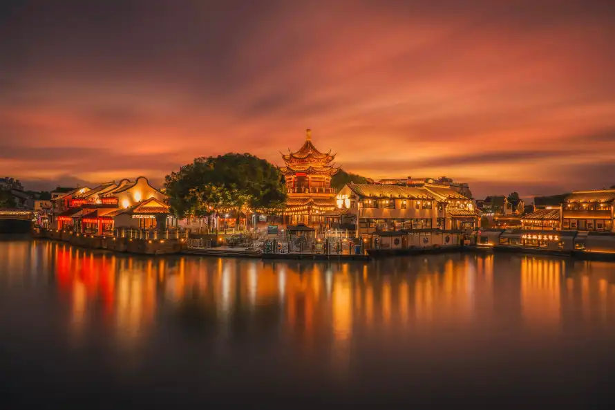 4k倒影壁纸 - 古城 - 壁纸 - 夜景「哲风壁纸」