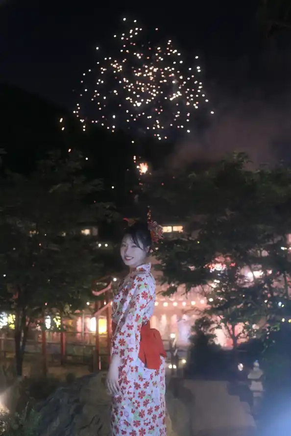 4k写真壁纸 - 和服 - 夏夜 - 夜景「哲风壁纸」