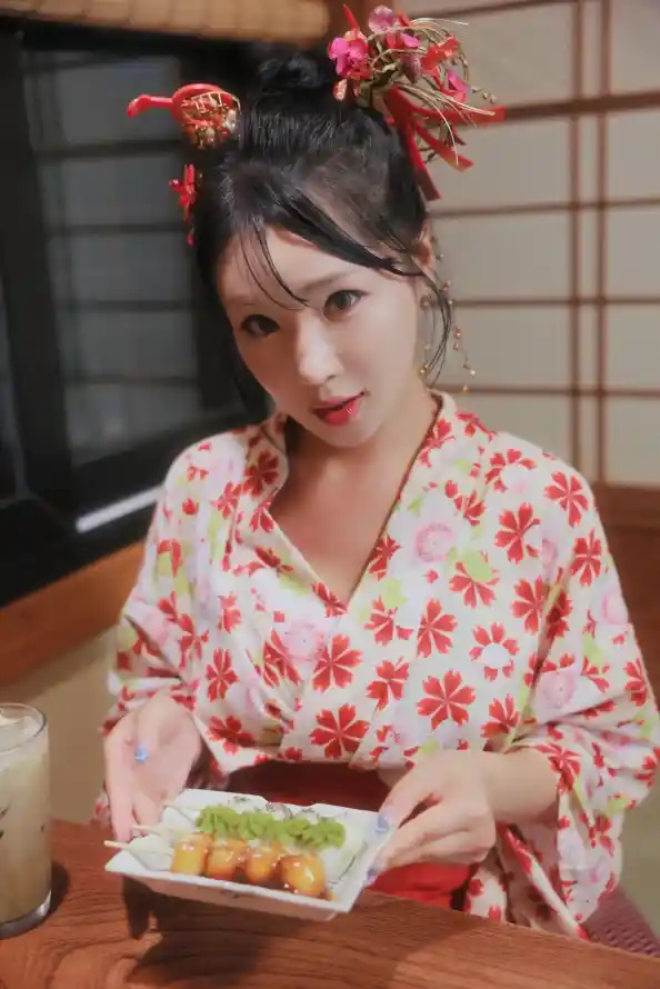 4k写真壁纸 - 发饰 - 和服 - 室内「哲风壁纸」