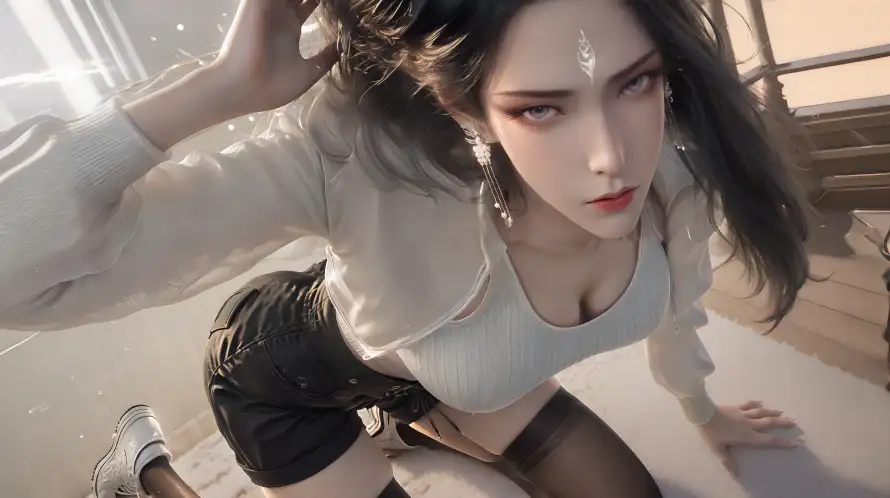 4k俯身壁纸 - 光影 - 写实 - 女性「哲风壁纸」
