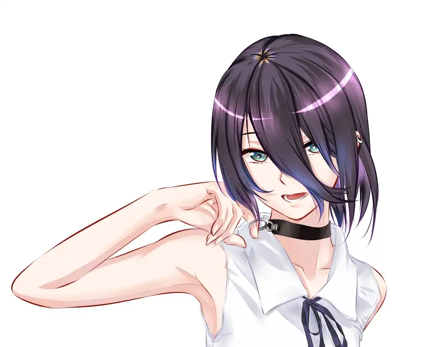 4k少女壁纸 - 短发 - 紫发 - 蓝眼「哲风壁纸」 4k少女壁纸 - 短发 - 紫发 - 蓝眼「哲风壁纸」