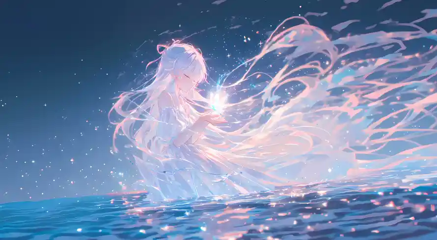 4k光效壁纸 - 原神 - 夜晚 - 星空「哲风壁纸」