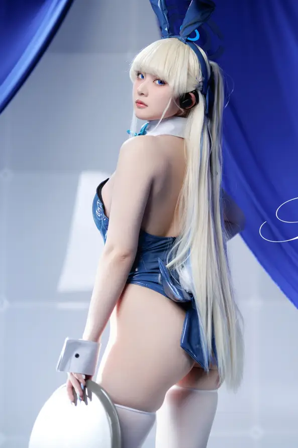 4k蓝色壁纸 - 道具 - 长发 - 兔女郎「哲风壁纸」