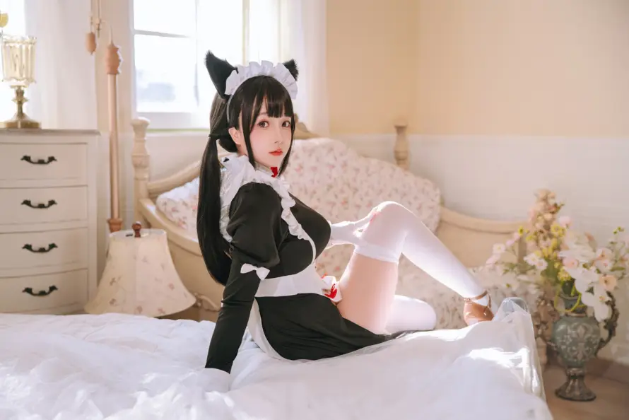 4k卧室壁纸 - 小猫 - 少女 - 花瓶「哲风壁纸」