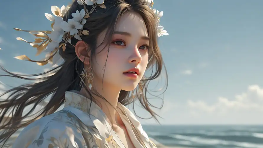 4k海浪壁纸 - 海边 - 蓝天 - 艺术感「哲风壁纸」