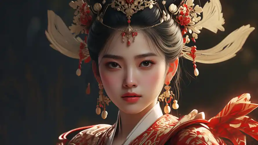 3k东方美学壁纸-中式发饰与传统发型-传统服饰「哲风壁纸」