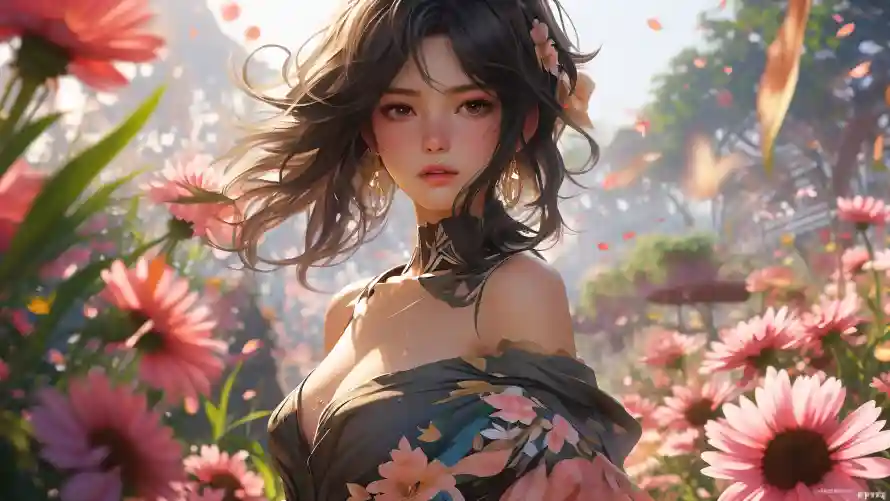 3k花海壁纸-中国风 - 花瓣-2K美女壁纸推荐「哲风壁纸」