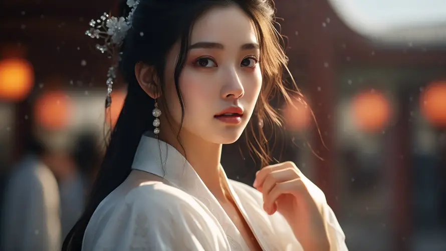 3k发饰壁纸-中国风 - 耳环-Ai绘画壁纸分享「哲风壁纸」