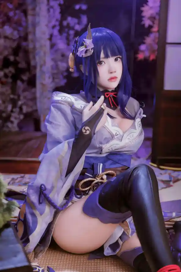 4k原神壁纸 - 和服 - 坐姿 - 美女「哲风壁纸」