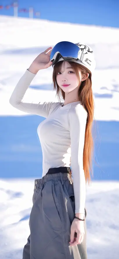 4k休闲壁纸 - 冬季 - 户外 - 美女「哲风壁纸」