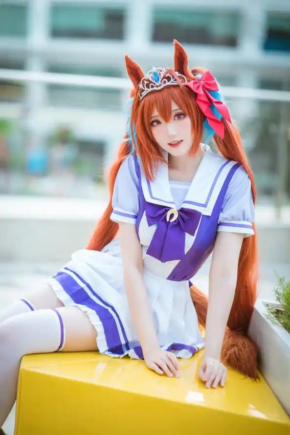 4k兽耳壁纸 - 户外 - 红发 - 水手服「哲风壁纸」
