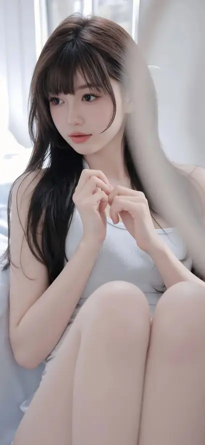 4k室内壁纸 - 居家 - 白皙 - 美女「哲风壁纸」