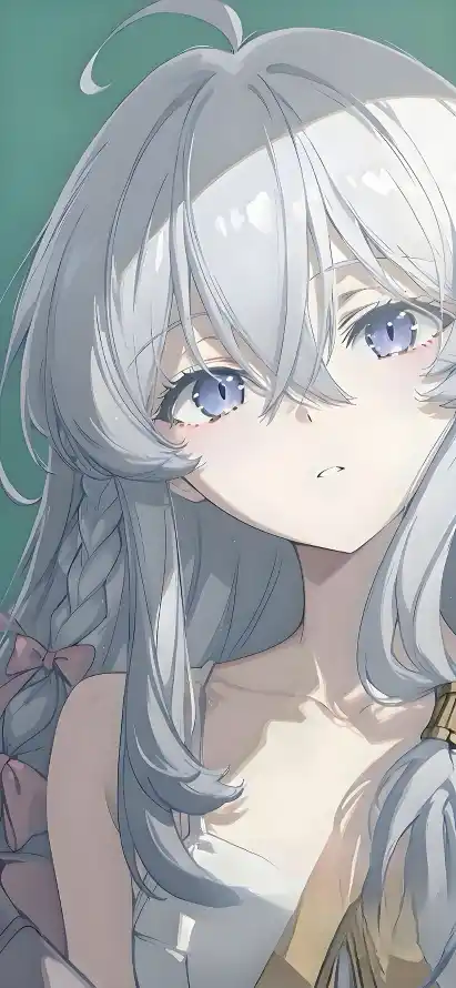 4k呆毛壁纸 - 少女 - 灰发 - 紫瞳「哲风壁纸」