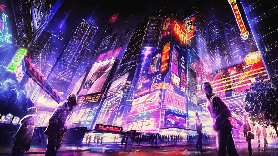 4k人群壁纸 - 雨 - 夜景 - 都市「哲风壁纸」