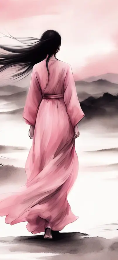4k古风壁纸 - 国风 - 女子 - 山水「哲风壁纸」