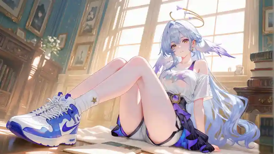 4k书籍壁纸 - 光环 - 原神 - 少女「哲风壁纸」