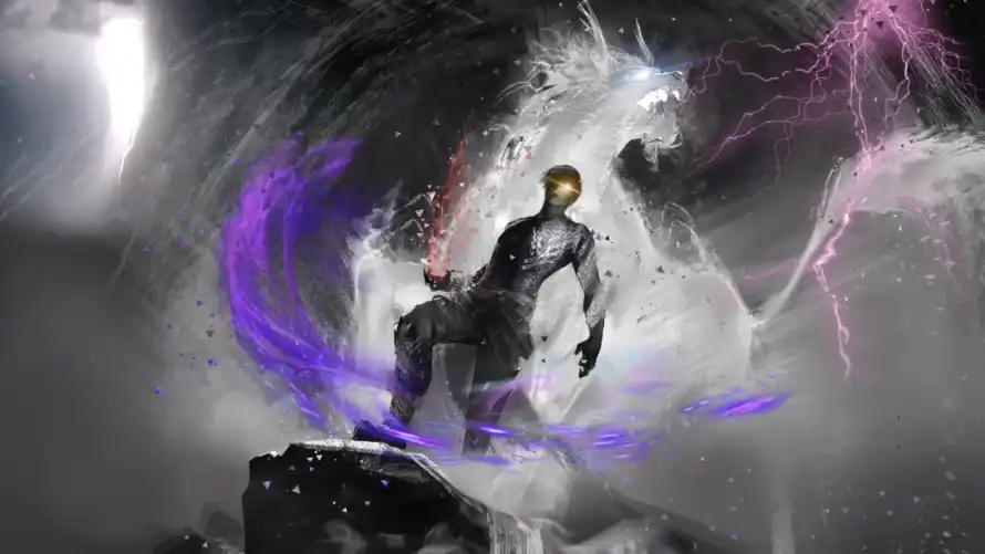 4k玄幻壁纸 - 白虎 - 金发 - 雷霆「哲风壁纸」