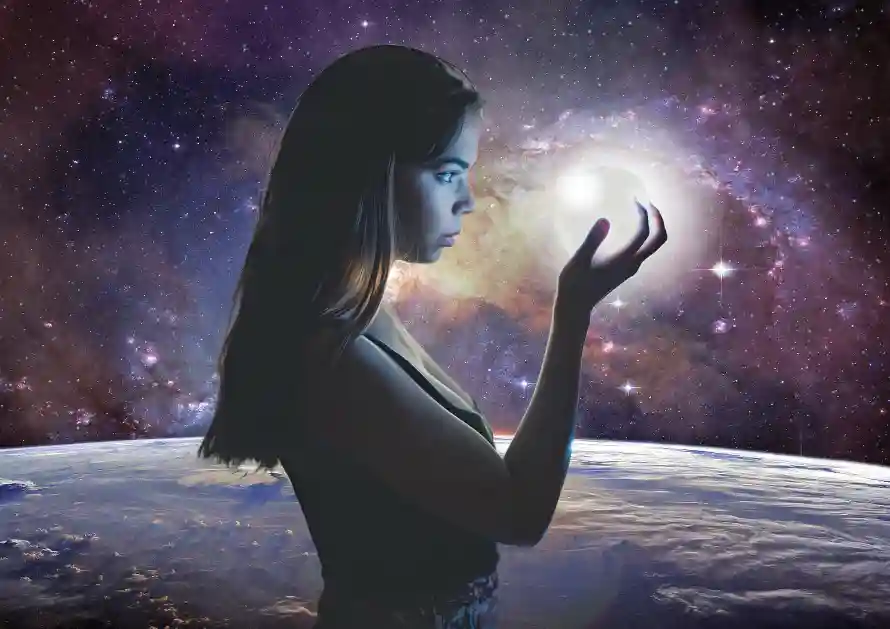4k光晕壁纸 - 太空 - 女性 - 宇宙「哲风壁纸」