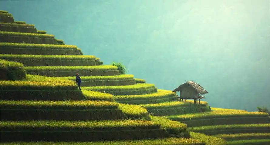 4k乡野壁纸 - 农民 - 小屋 - 山间「哲风壁纸」