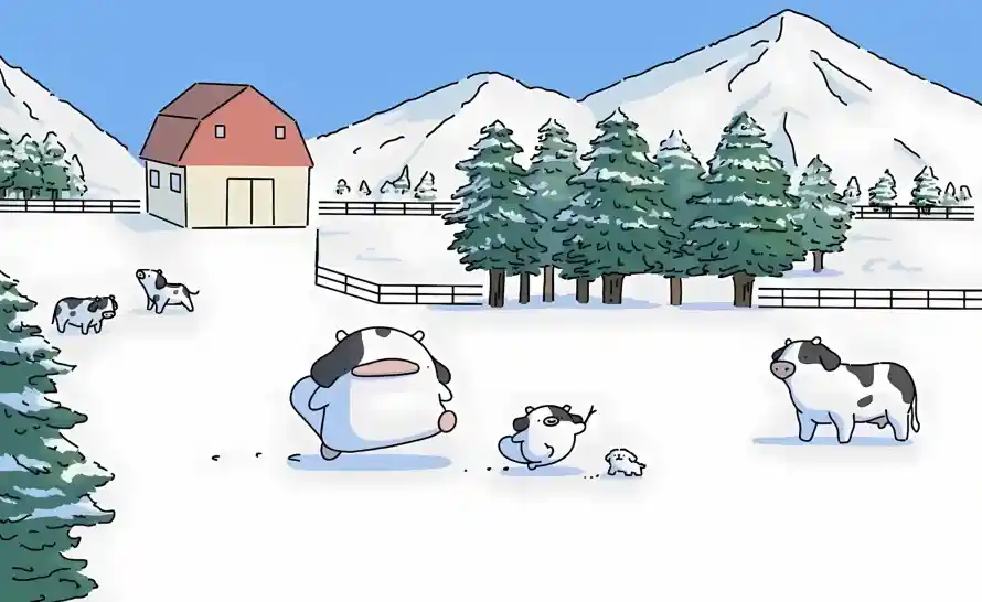 4k冬日壁纸 - 卡通 - 可爱 - 围栏「哲风壁纸」