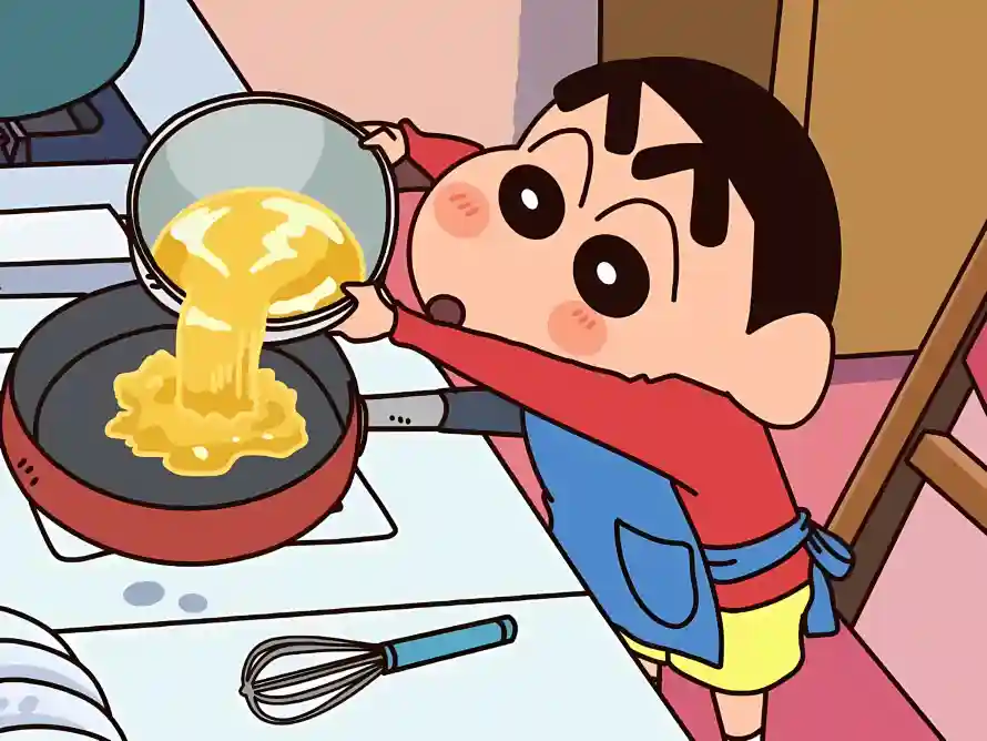 2k做饭壁纸-平底锅和卡通-红色上衣壁纸分享「哲风壁纸」