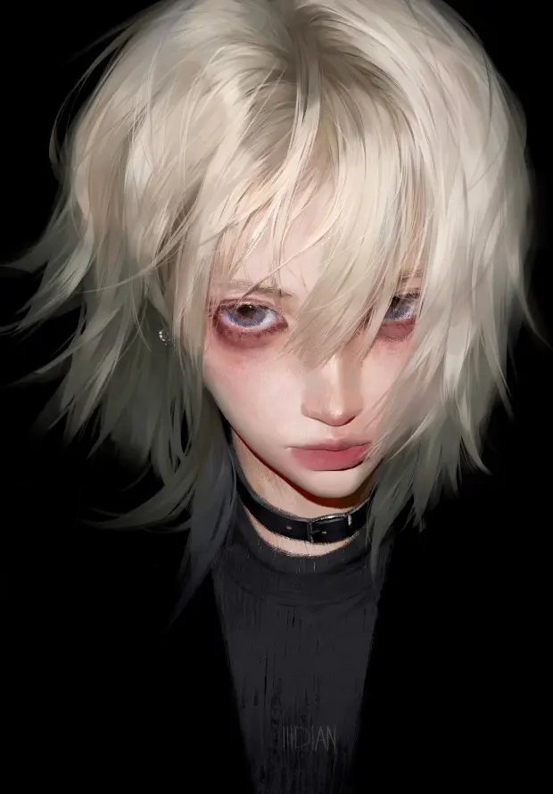 4k丧系壁纸 - 少女 - 病娇 - 短发「哲风壁纸」