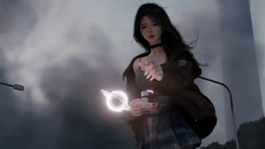8k夜晚壁纸-发光体壁纸和路灯-欧布圆环热门的壁纸「哲风壁纸」