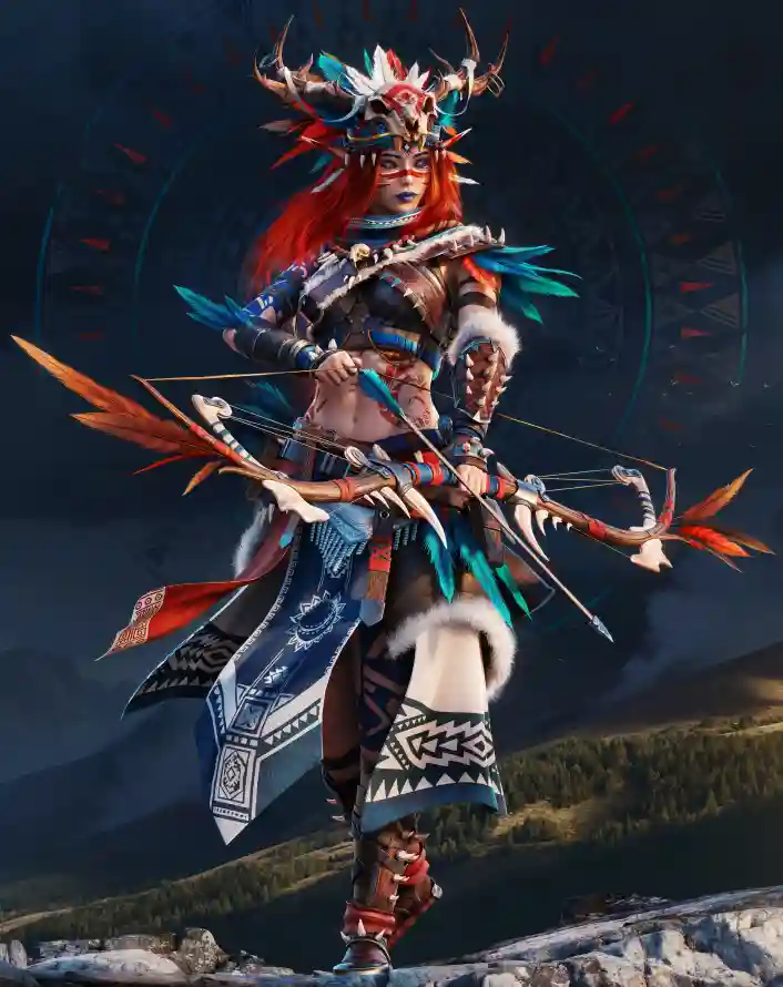 4k山地壁纸 - 弓箭 - 战场 - 皮甲「哲风壁纸」