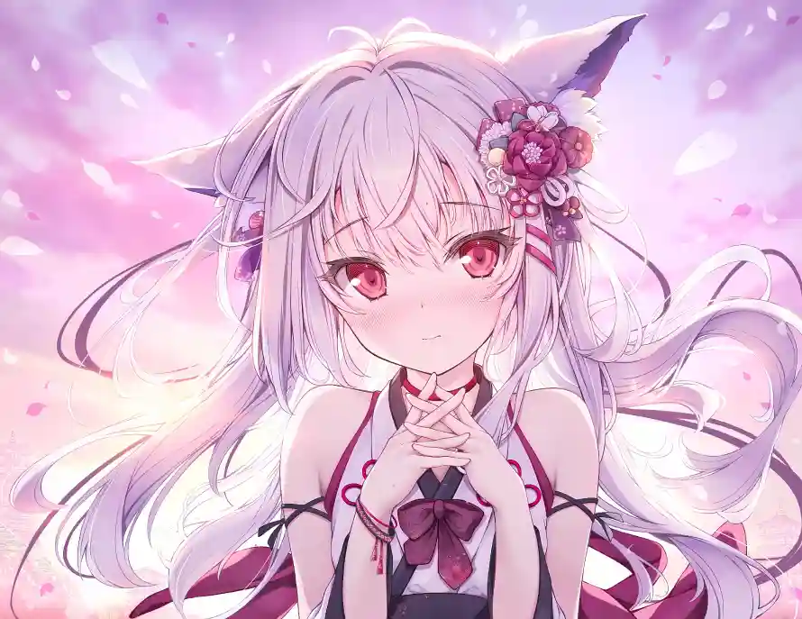 4k少女壁纸 - 樱花 - 狐娘 - 狐耳「哲风壁纸」 4k少女壁纸 - 樱花 - 狐娘 - 狐耳「哲风壁纸」